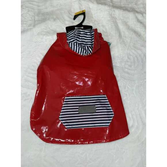 Hoodie Raincoat with Pocket Size S Red PET apparel - Picture 1 of 13